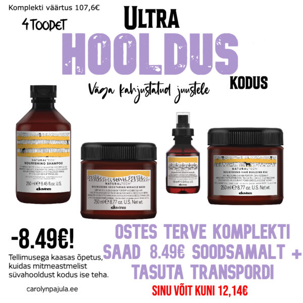 Davines Naturaltech NOURISHING hoolduskomplekt väga kahjustatud juustele